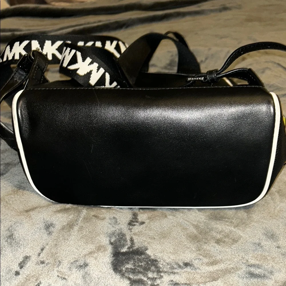 Michael Kors Black and Yellow Rhea Backpack - Picture 8 of 10